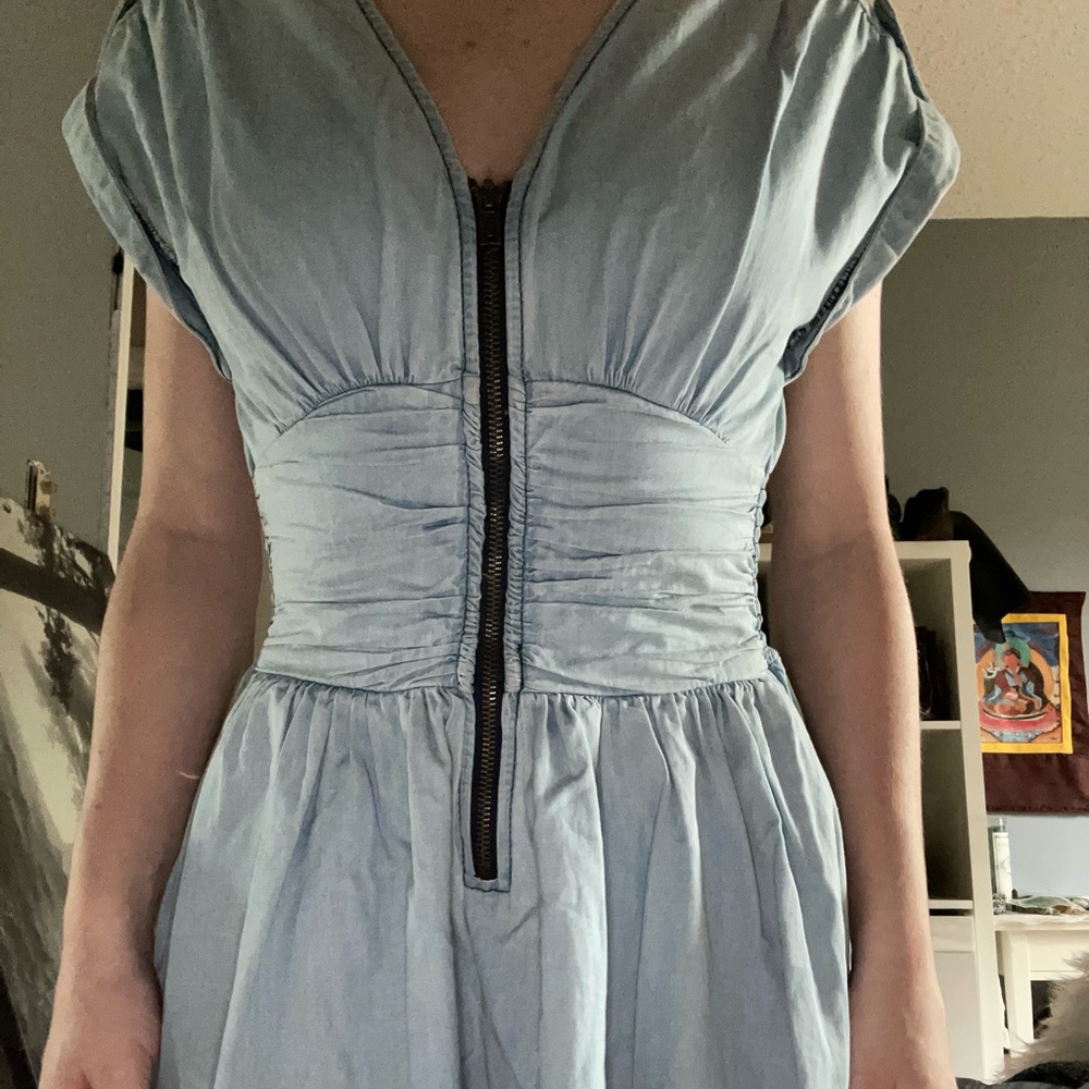 front zipper dress